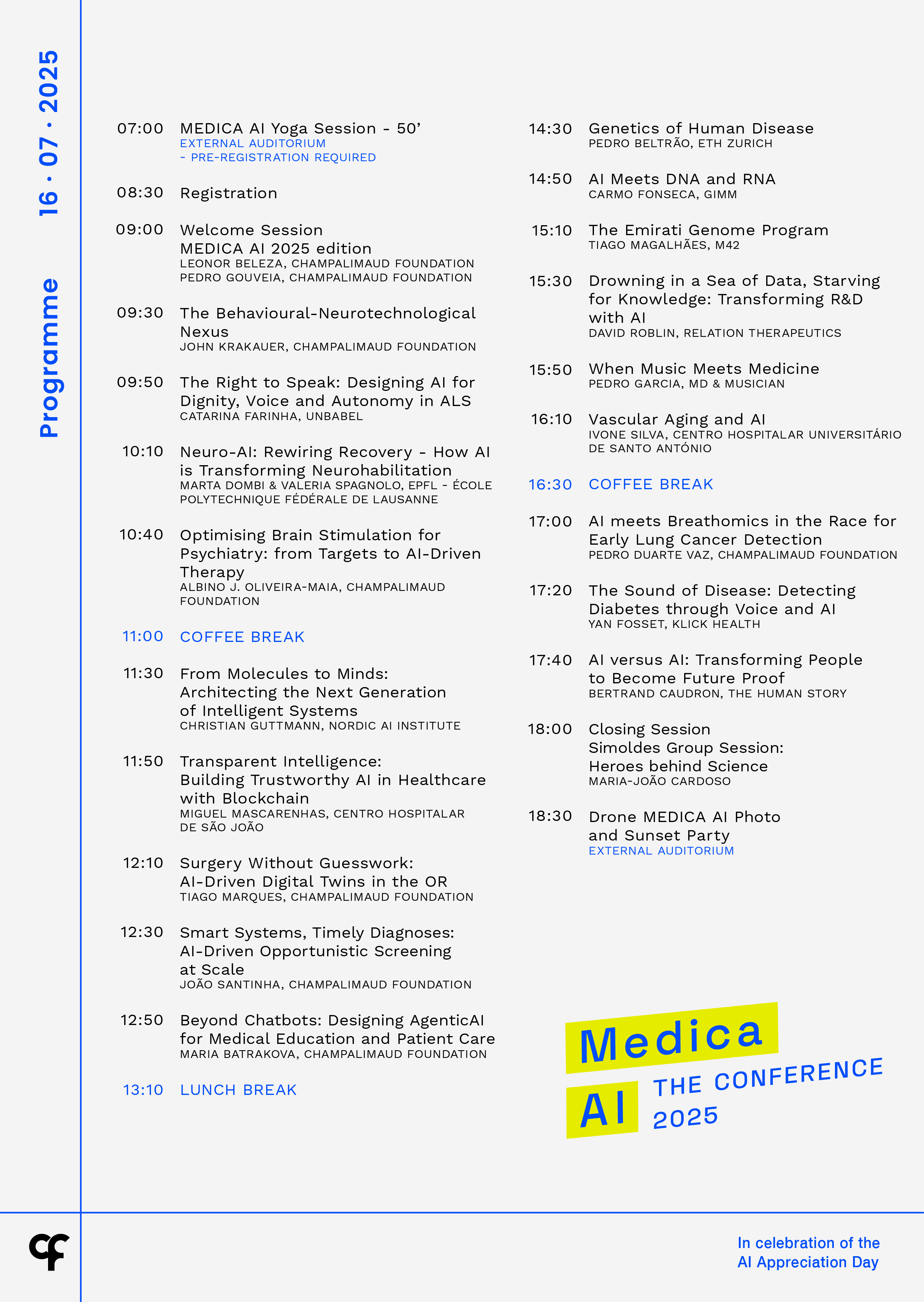 Medica AI - The Conference - Programme