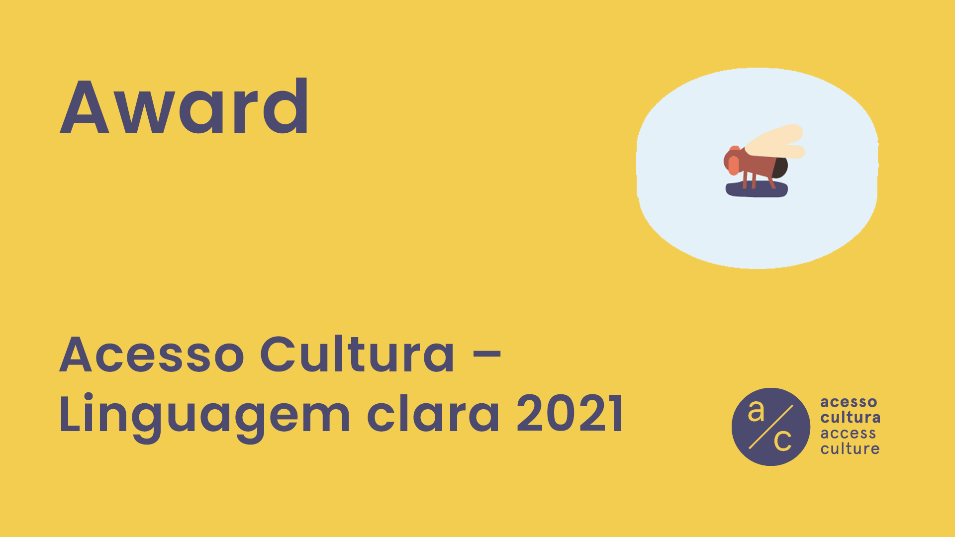 Champalimaud Foundation's text won the 2021 "Acesso Cultura" Award